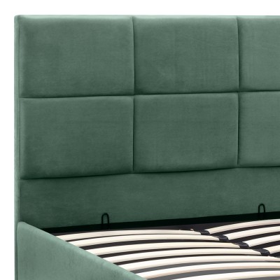 Κρεβάτι Art Maison Mansa βελούδινο με αποθηκευτικό χώρο χρώμα κυπαρρισί 120x200εκ.