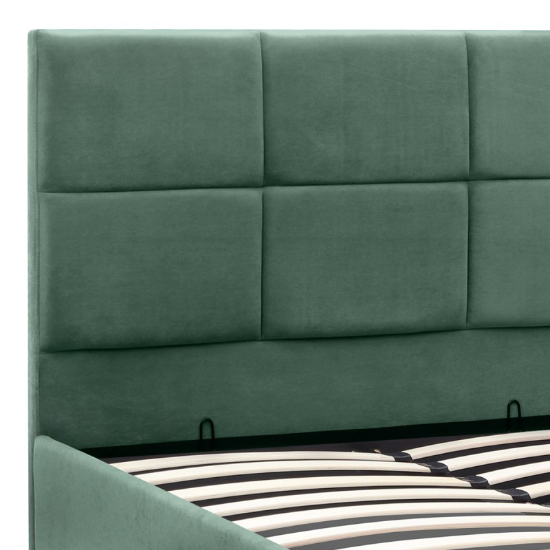 Κρεβάτι Art Maison Mansa βελούδινο με αποθηκευτικό χώρο χρώμα κυπαρρισί 120x200εκ.