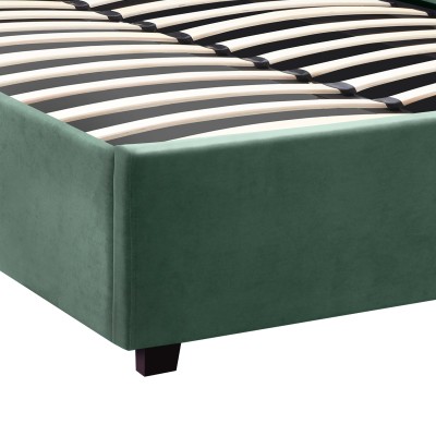 Κρεβάτι Art Maison Mansa βελούδινο με αποθηκευτικό χώρο χρώμα κυπαρρισί 120x200εκ.