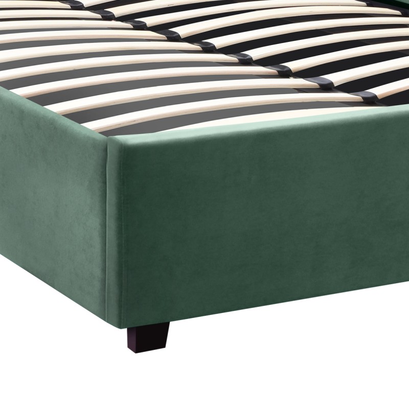 Κρεβάτι Art Maison Mansa βελούδινο με αποθηκευτικό χώρο χρώμα κυπαρρισί 120x200εκ.