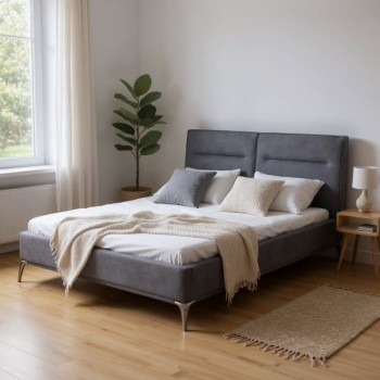 Κρεβάτι Art Maison Clefable υφασμάτινο χρώμα ανθρακί 160x200εκ.