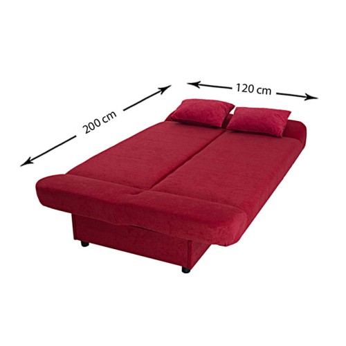 Kαναπές Κρεβάτι Art Maison Σκόπελος - Red (200x90x95εκ.)