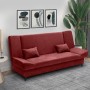 Kαναπές Κρεβάτι Art Maison Σκόπελος - Burgundy (200x90x95εκ.)