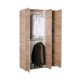 Ντουλάπα ρούχων Art Maison ΑΙΓΙΝΑ τρίφυλλη - Sonoma (120x52x212εκ.)