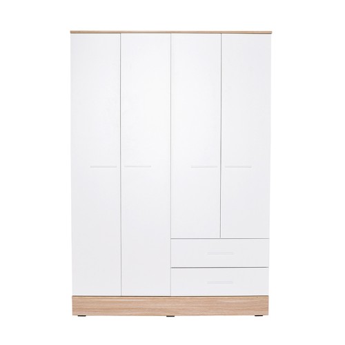 Ντουλάπα ρούχων Art Maison ΡΟΥΜΠΟΣ τετράφυλλη - White (137x52x198εκ.)