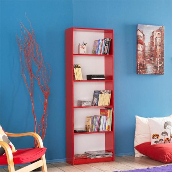 Βιβλιοθήκη Art Maison ΠΑΡΟΣ -  Red (58x23x170εκ.)