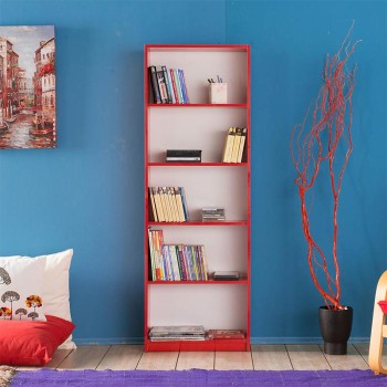 Βιβλιοθήκη Art Maison ΠΑΡΟΣ -  Red (58x23x170εκ.)