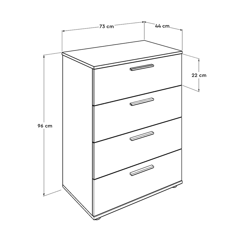 Συρταριέρα Art Maison ΑΙΓΙΝΑ - Walnut (73x44x96εκ.)
