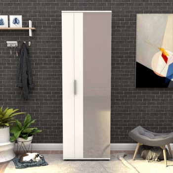 Ντουλάπα ρούχων - παπουτσοθήκη Art Maison Ανάφη - White (60x36x187εκ.)