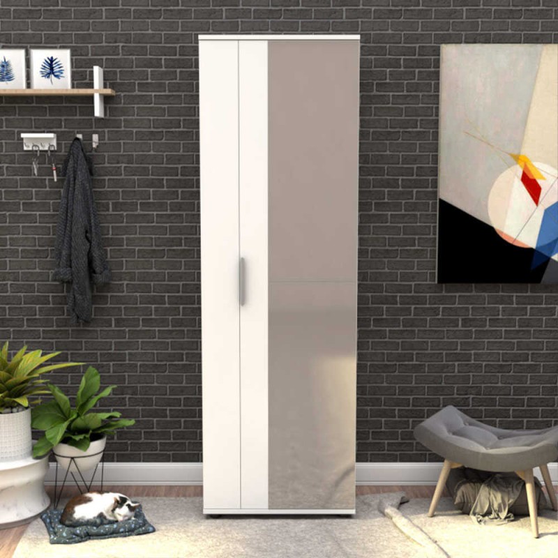 Ντουλάπα ρούχων - παπουτσοθήκη Art Maison Ανάφη - White (60x36x187εκ.) Ντουλάπα ρούχων - παπουτσοθήκη Art Maison Ανάφη - White (60x36x187εκ.)