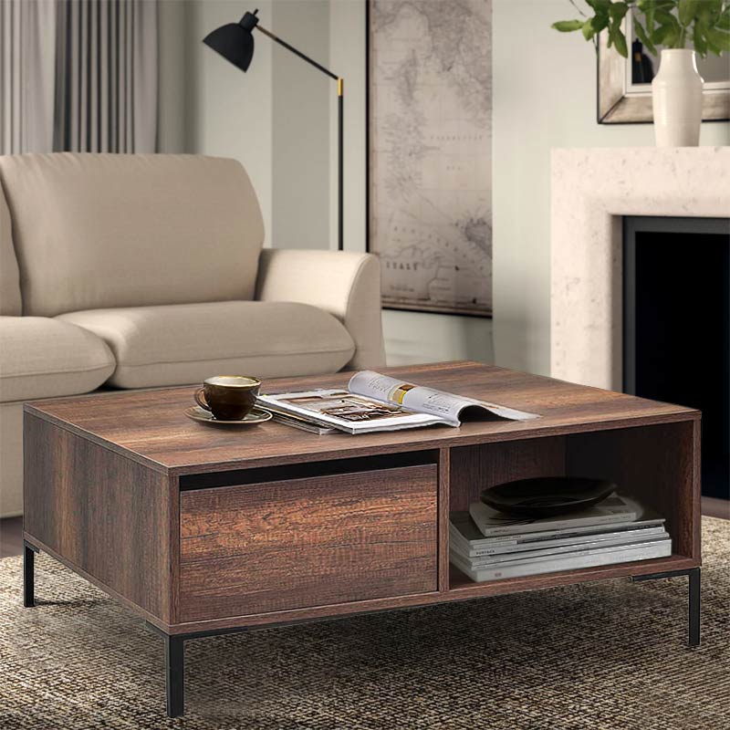 Τραπεζάκι σαλονιού Art Maison Βενέτικο - Walnut (90x90x42εκ.) Τραπεζάκι σαλονιού Art Maison Βενέτικο - Walnut (90x90x42εκ.)