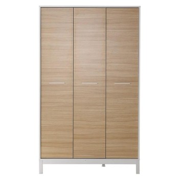 Ντουλάπα ρούχων Art Maison Gerd τρίφυλλη χρώμα oak - λευκό 120x52x202εκ.