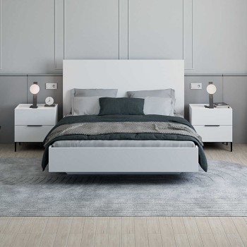 Κρεβάτι Art Maison Rabsca χρώμα λευκό 160x200εκ.