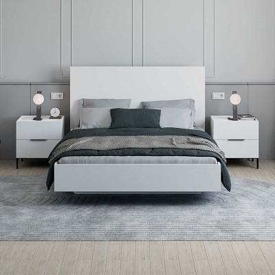 Κρεβάτι Art Maison Rabsca χρώμα λευκό 160x200εκ.