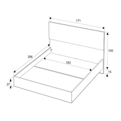 Κρεβάτι Art Maison Rabsca χρώμα λευκό 160x200εκ.