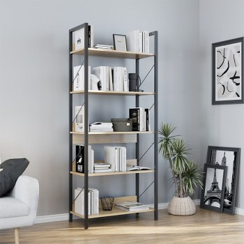 Βιβλιοθήκη Art Maison Natu χρώμα florida oak 73x35x172εκ.