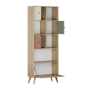 Βιβλιοθήκη Art Maison Nidoking χρώμα florida oak 67x30x181εκ.