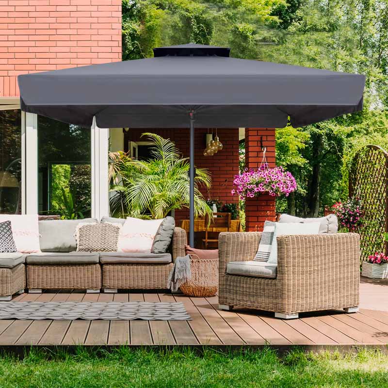 Ομπρέλα επαγγελματική Art Maison Αταλάντη - Charcoal (4x4m.)