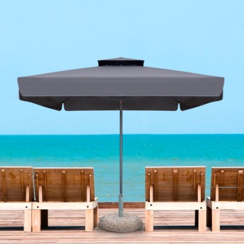 Ομπρέλα επαγγελματική Art Maison Yzma τηλεσκοπική αλουμινίου χρώμα ανθρακί 3,5x3,5m.