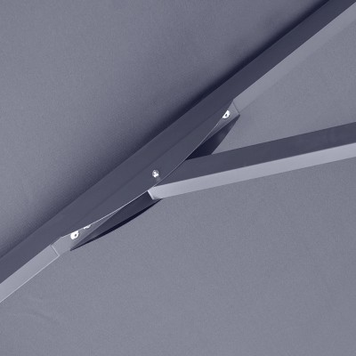 Ομπρέλα επαγγελματική Art Maison Yzma τηλεσκοπική αλουμινίου χρώμα ανθρακί 3,5x3,5m.