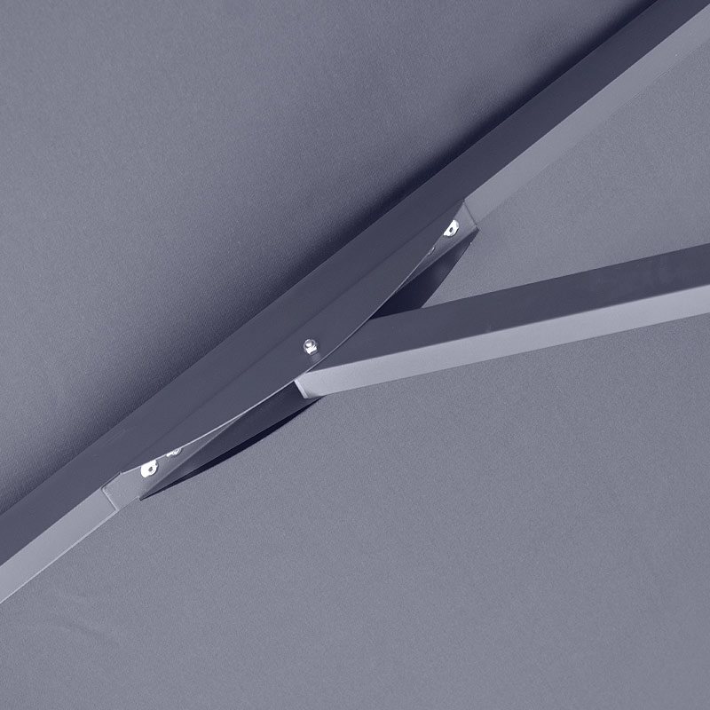 Ομπρέλα επαγγελματική Art Maison Yzma τηλεσκοπική αλουμινίου χρώμα ανθρακί 3,5x3,5m.