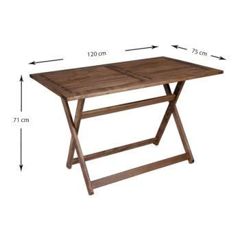 Τραπέζι πτυσσόμενο Art Maison Ζάκυνθος - Walnut (120x75x71εκ.)