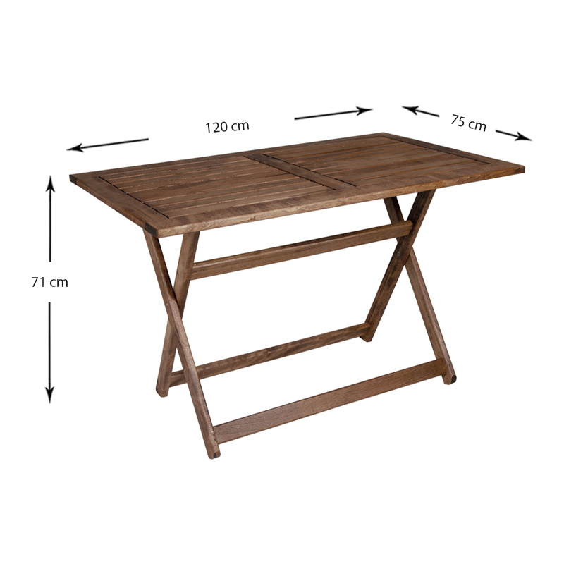 Τραπέζι πτυσσόμενο Art Maison Ζάκυνθος - Walnut (120x75x71εκ.) Τραπέζι πτυσσόμενο Art Maison Ζάκυνθος - Walnut (120x75x71εκ.)