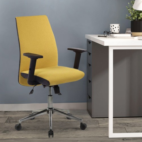Καρέκλα εργασίας Art Maison Ιδαία - Yellow (61x55x105-113εκ)