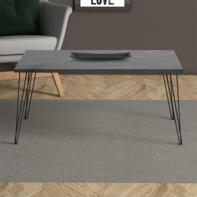 Τραπεζάκι Σαλονιού Art Maison Ηράκλεια - Black Metal (90x55x43εκ.)