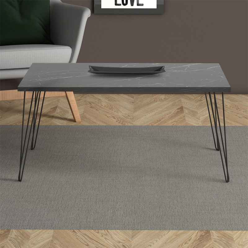 Τραπεζάκι Σαλονιού Art Maison Ηράκλεια - Black Metal (90x55x43εκ.)