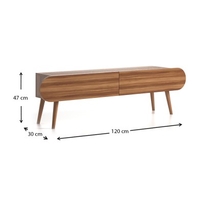 Έπιπλο τηλεόρασης Art Maison Ερμούπολη - Walnut (120x30x40εκ.) Έπιπλο τηλεόρασης Art Maison Ερμούπολη - Walnut (120x30x40εκ.)