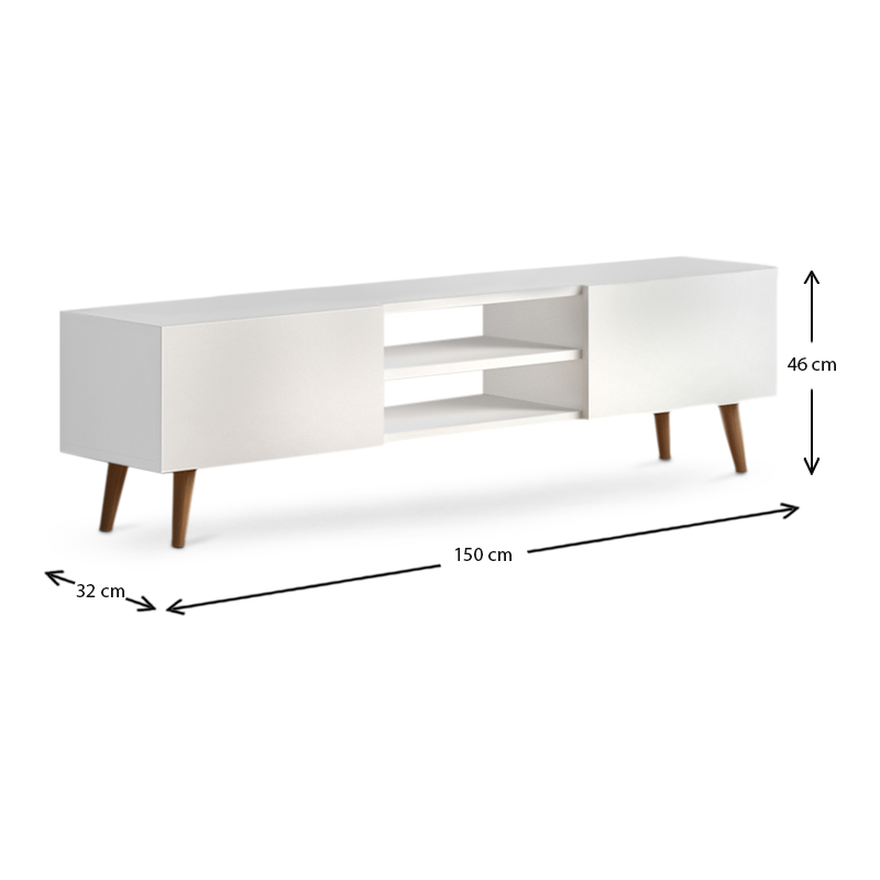 Έπιπλο τηλεόρασης Art Maison Κάσος - White (150x32x46εκ.) Έπιπλο τηλεόρασης Art Maison Κάσος - White (150x32x46εκ.)