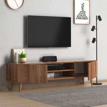 Έπιπλο τηλεόρασης Art Maison Κάσος - Walnut (150x32x46εκ.)