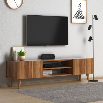 Έπιπλο τηλεόρασης Art Maison Κάσος - Walnut (150x32x46εκ.)