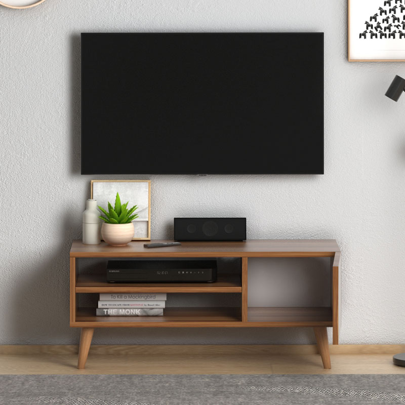 Έπιπλο τηλεόρασης Art Maison Ανάφη - Walnut (90x32x42εκ.) Έπιπλο τηλεόρασης Art Maison Ανάφη - Walnut (90x32x42εκ.)