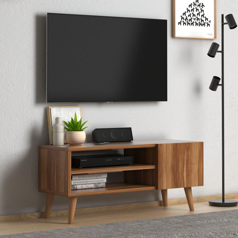 Έπιπλο τηλεόρασης Art Maison Ανάφη - Walnut (90x32x42εκ.) Έπιπλο τηλεόρασης Art Maison Ανάφη - Walnut (90x32x42εκ.)