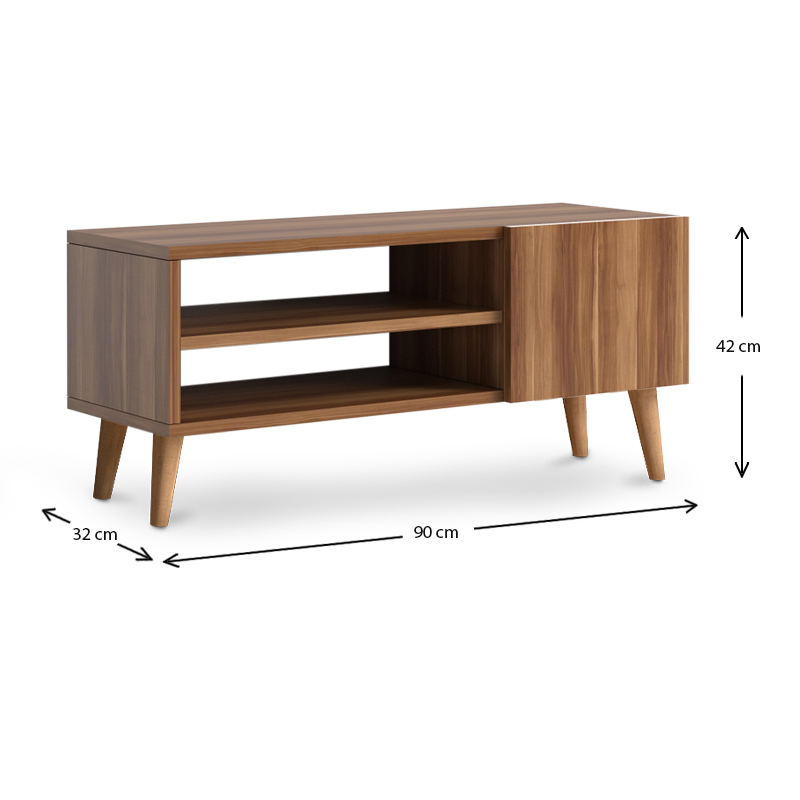 Έπιπλο τηλεόρασης Art Maison Ανάφη - Walnut (90x32x42εκ.) Έπιπλο τηλεόρασης Art Maison Ανάφη - Walnut (90x32x42εκ.)