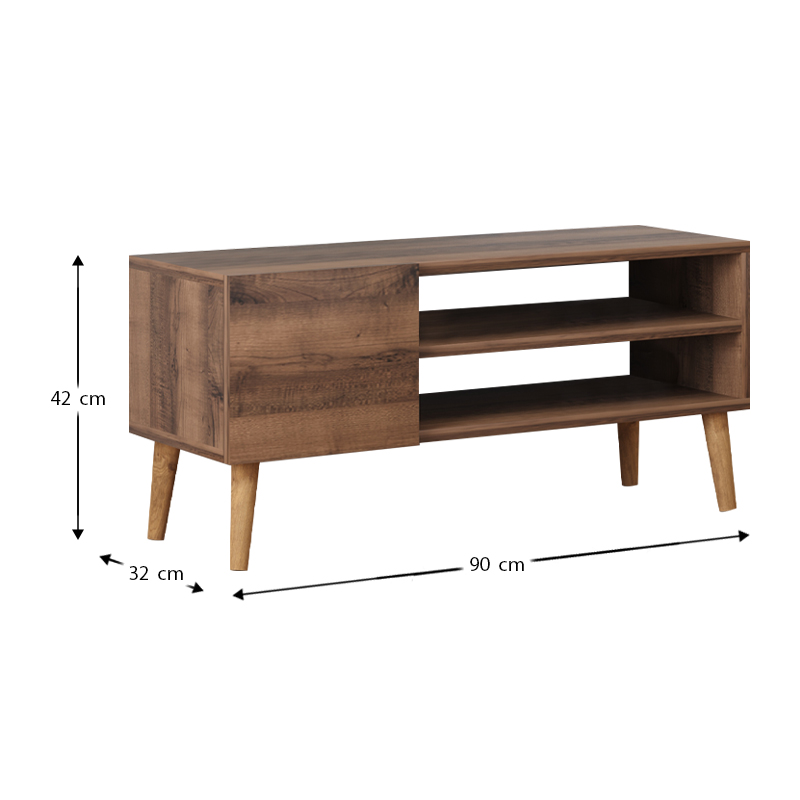 Έπιπλο τηλεόρασης Art Maison Ανάφη - Walnut (90x32x42εκ.) Έπιπλο τηλεόρασης Art Maison Ανάφη - Walnut (90x32x42εκ.)