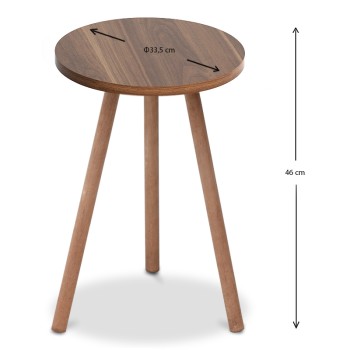 Βοηθητικό τραπεζάκι Art Maison Κέρος - Walnut (33,5x33,5x46εκ.)