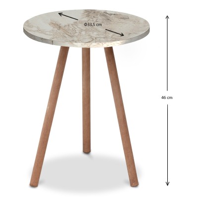 Βοηθητικό τραπεζάκι Art Maison Κέρος - Beige (33,5x33,5x46εκ.)