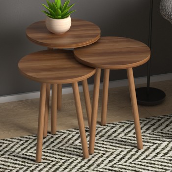 Βοηθητικά τραπεζάκια Art Maison Κέρος - Walnut