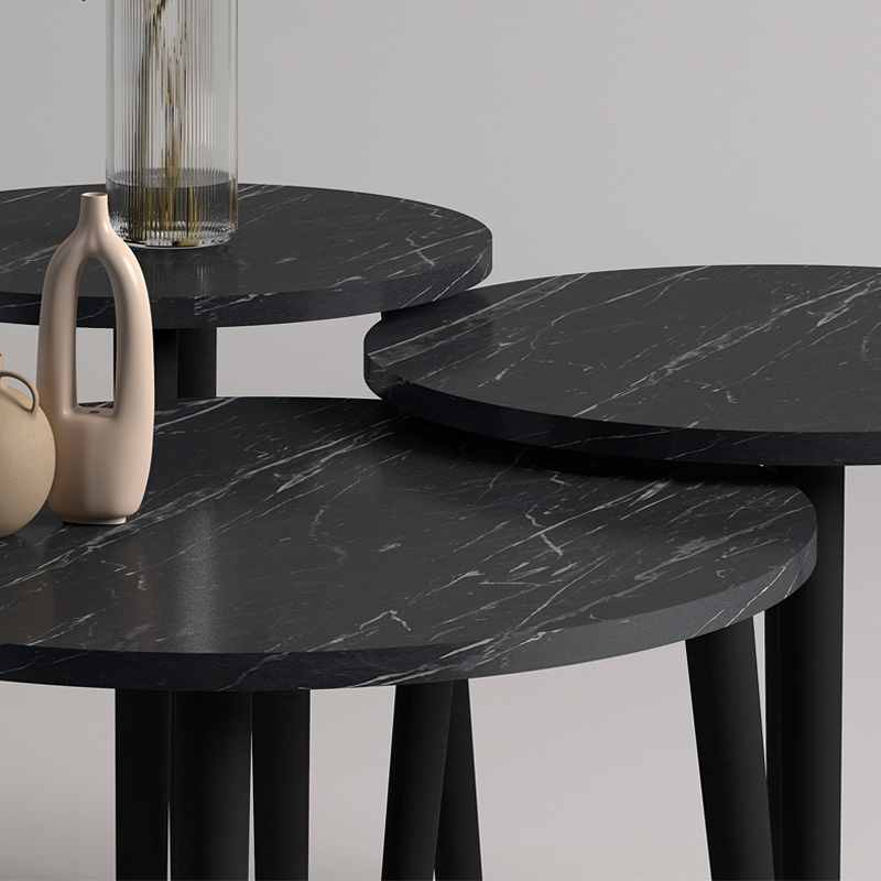 ΤΡΑΠΕΖΑΚΙ ΣΑΛΟΝΙΟΥ ΣΕΤ 3 ΤΕΜΑΧΙΩΝ ART MAISON ATTARD - BLACK MARBLE (Φ60x46εκ.) ΤΡΑΠΕΖΑΚΙ ΣΑΛΟΝΙΟΥ ΣΕΤ 3 ΤΕΜΑΧΙΩΝ ART MAISON ATTARD - BLACK MARBLE (Φ60x46εκ.)