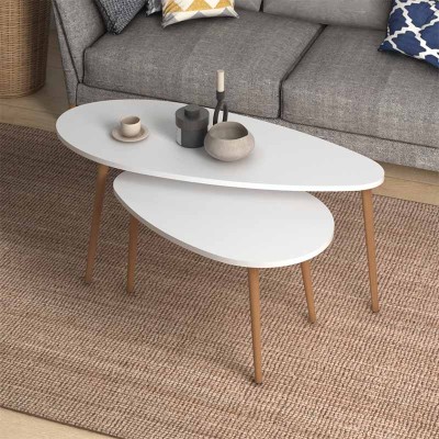 Βοηθητικά τραπεζάκια Art Maison Παξοί - White 116x46x46εκ.