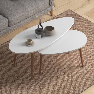 Βοηθητικά τραπεζάκια Art Maison Παξοί - White 116x46x46εκ.