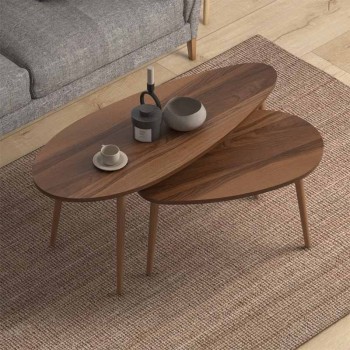 Βοηθητικά τραπεζάκια Art Maison Παξοί - Walnut 116x46x46εκ.