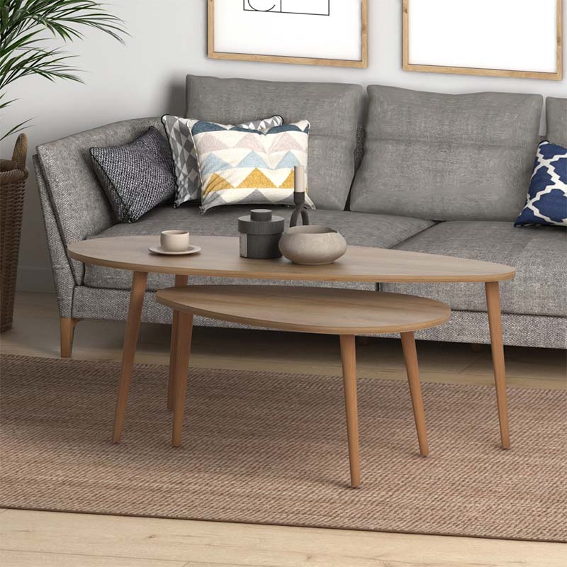 Βοηθητικά τραπεζάκια Art Maison Παξοί - Natural 116x46x46εκ.