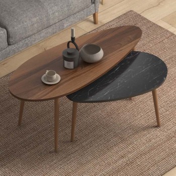 Βοηθητικά τραπεζάκια Art Maison Παξοί - Black Walnut 116x46x46εκ.