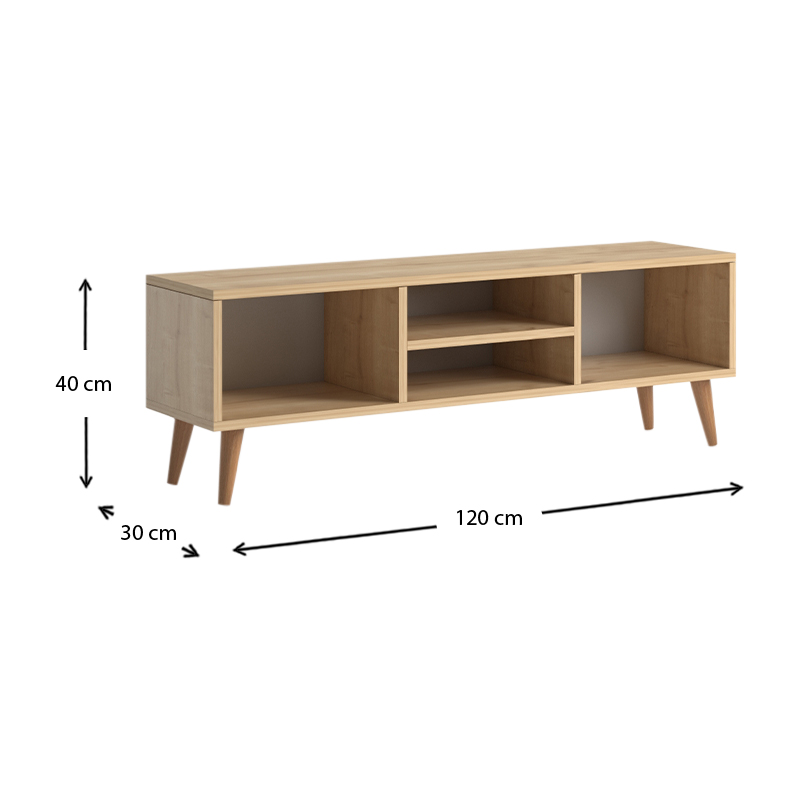 Έπιπλο τηλεόρασης Art Maison Λειψοί - Natural (120x30x40εκ.) Έπιπλο τηλεόρασης Art Maison Λειψοί - Natural (120x30x40εκ.)