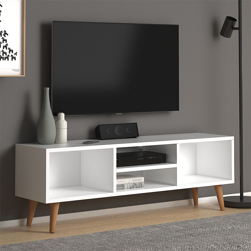 Έπιπλο τηλεόρασης Art Maison Λειψοί - White (120x30x40εκ.) Έπιπλο τηλεόρασης Art Maison Λειψοί - White (120x30x40εκ.)