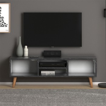 Έπιπλο τηλεόρασης Art Maison Λειψοί - Charcoal (120x30x40εκ.)